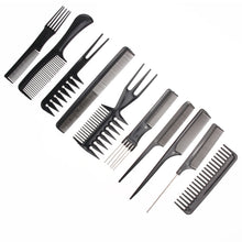 Load image into Gallery viewer, 10 Piece Set Professional Hair Combs