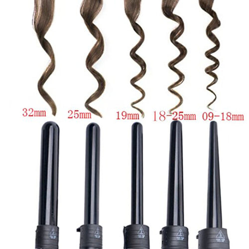 5 Size Interchangeable Ceramic Curling Iron